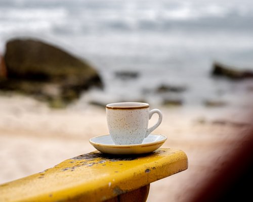 A short break with coffee symbolizing relaxed lifestyle
